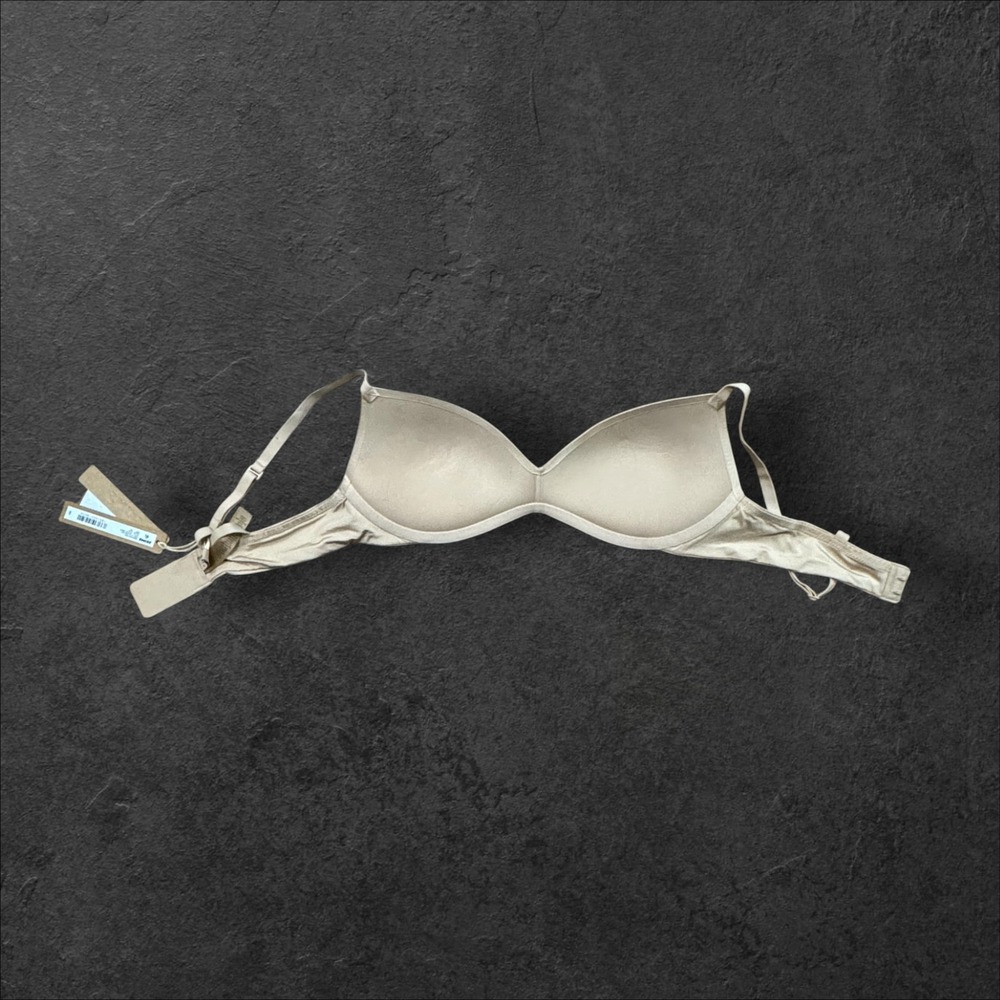 Skims Wireless Form Push Up Plunge Bra Clay Tan 32A BR-PUS-10681W NWT Stained